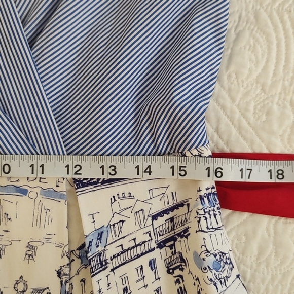 Chetta B Woman's Summer Paris Print Fit & Flare Dress/ Size 10 - Picture 10 of 14